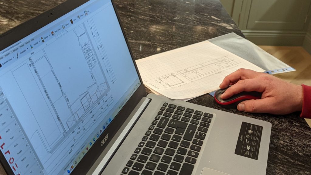 Planning a bespoke kitchen in the Mansfield kitchen factory showroom