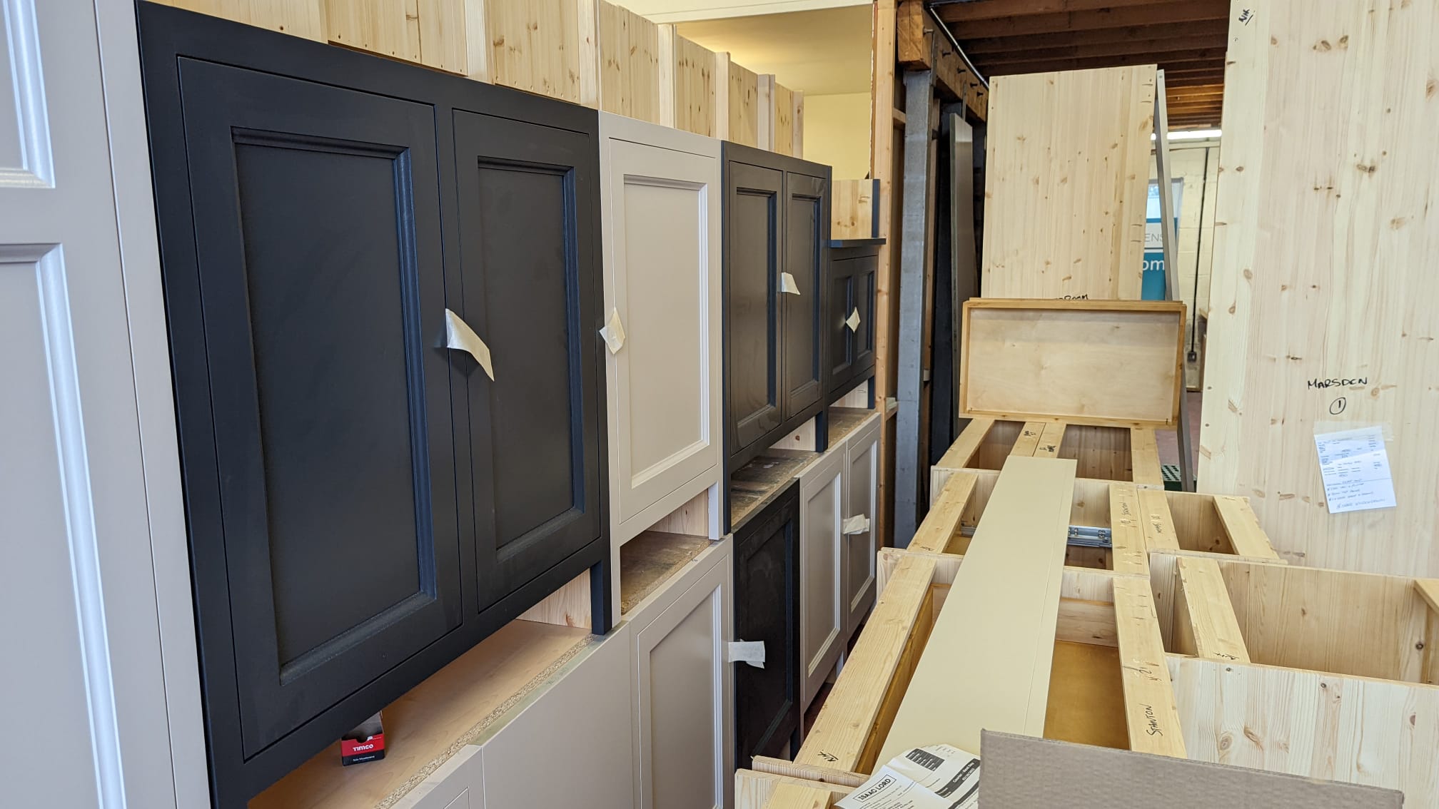 Bespoke kitchen cabinets ready to be delivered