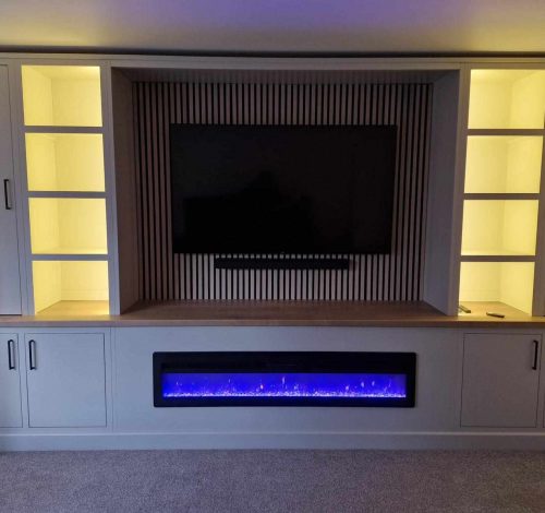 Media Wall in Mansfield Nottinghamshire Stunning Bespoke Media Wall in Mansfield